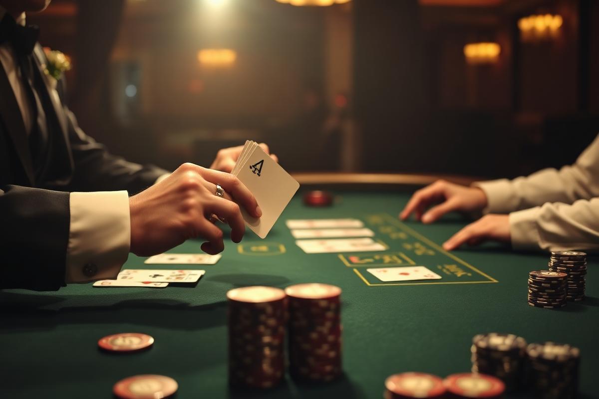 Crupier repartiendo cartas en el casino en vivo de un operador fuera de España